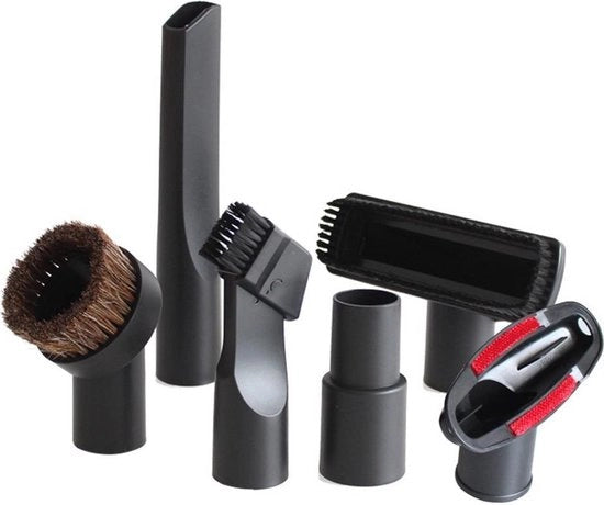 Set di accessori per aspirapolvere 6 pezzi - Con attacco - spazzola per mobili - testa per interstizi - testa per aspirapolvere - pezzo di testa per aspirapolvere - piede per aspirapolvere - spazzola - testa universale per aspirapolvere