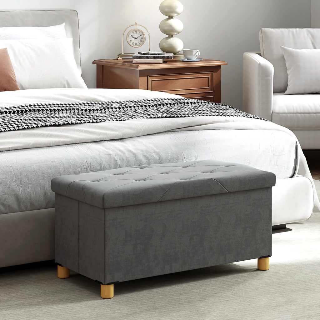 Mobile contenitore con cassetti ¨C zephmum ¨C grigio tessuto 76x38x38 cm