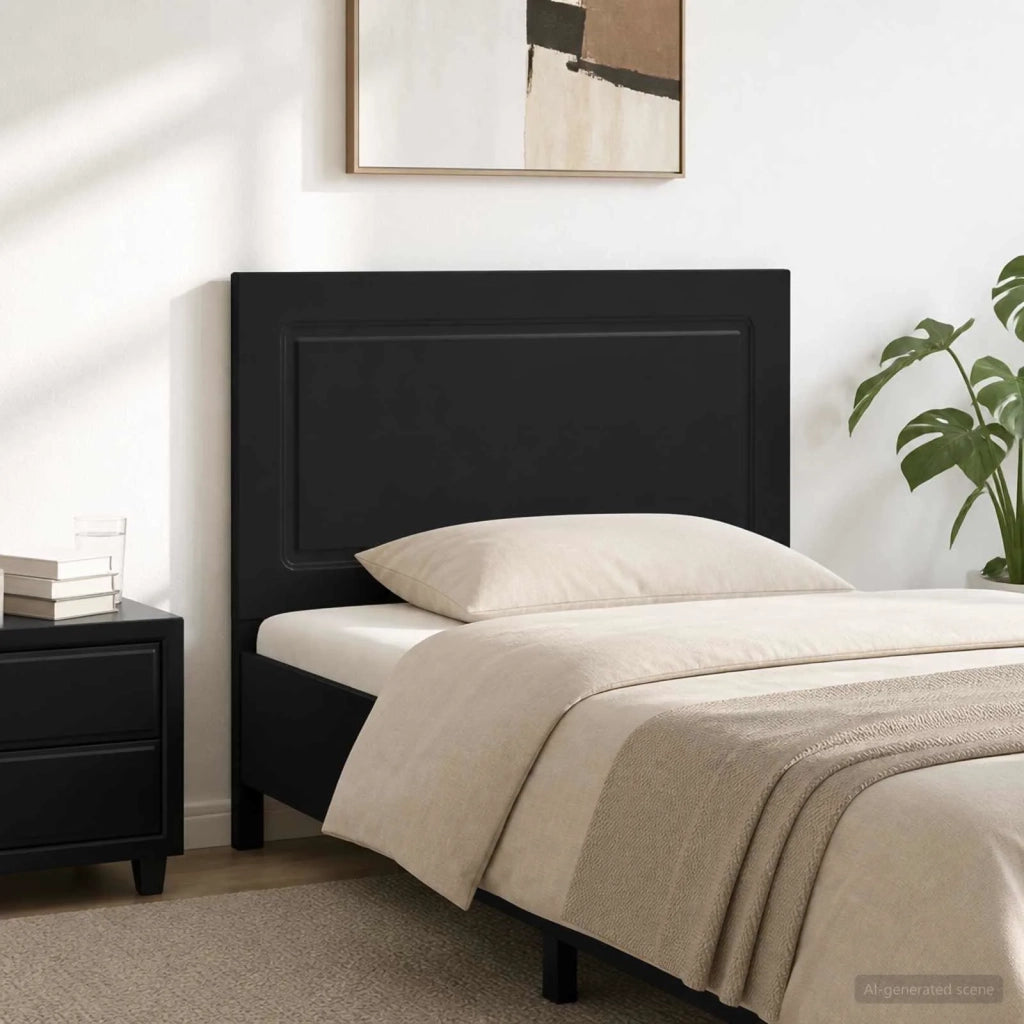 Testiera da Muro UTRECHT Nero Legno ingegnerizzato 897856