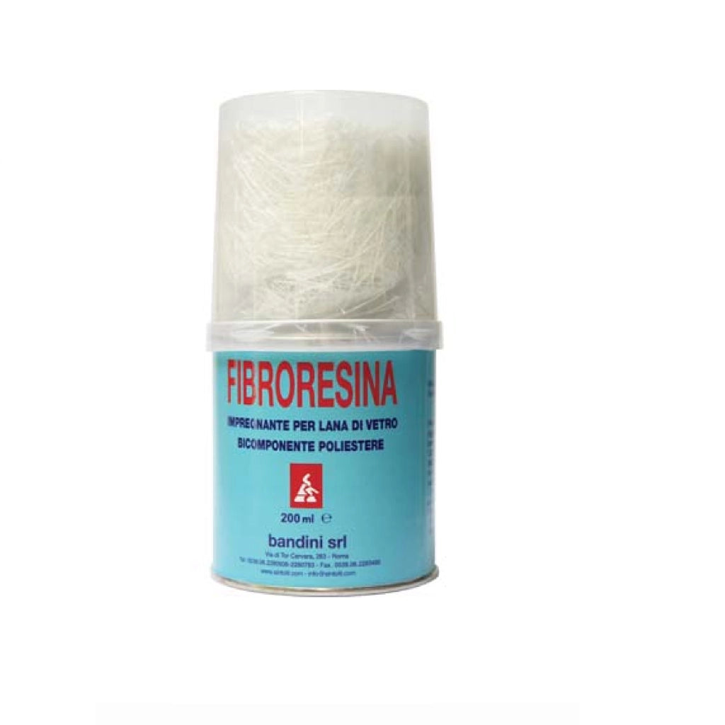 Fibroresina kit rifacimento rinforzo metalli vetroresina lana vetro bicchierino 200 ml
