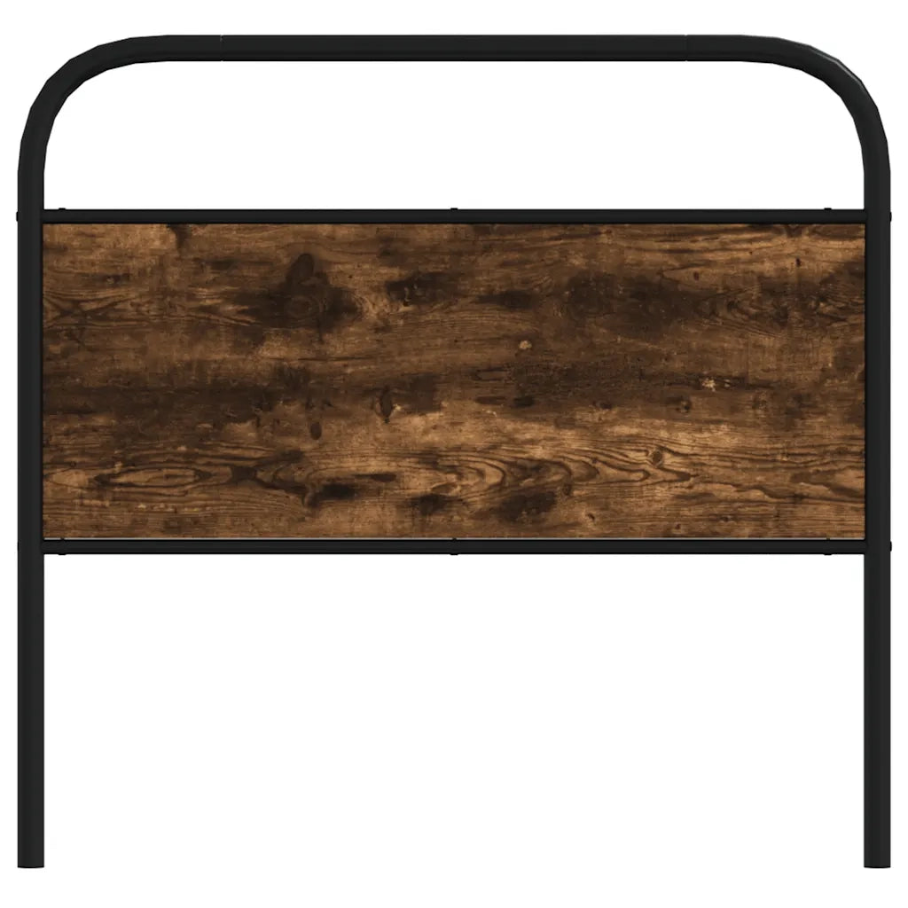 Testiera-Testata-Testiera Decorativa Rovere Fumo 90 cm in Acciaio e Legno Multistrato