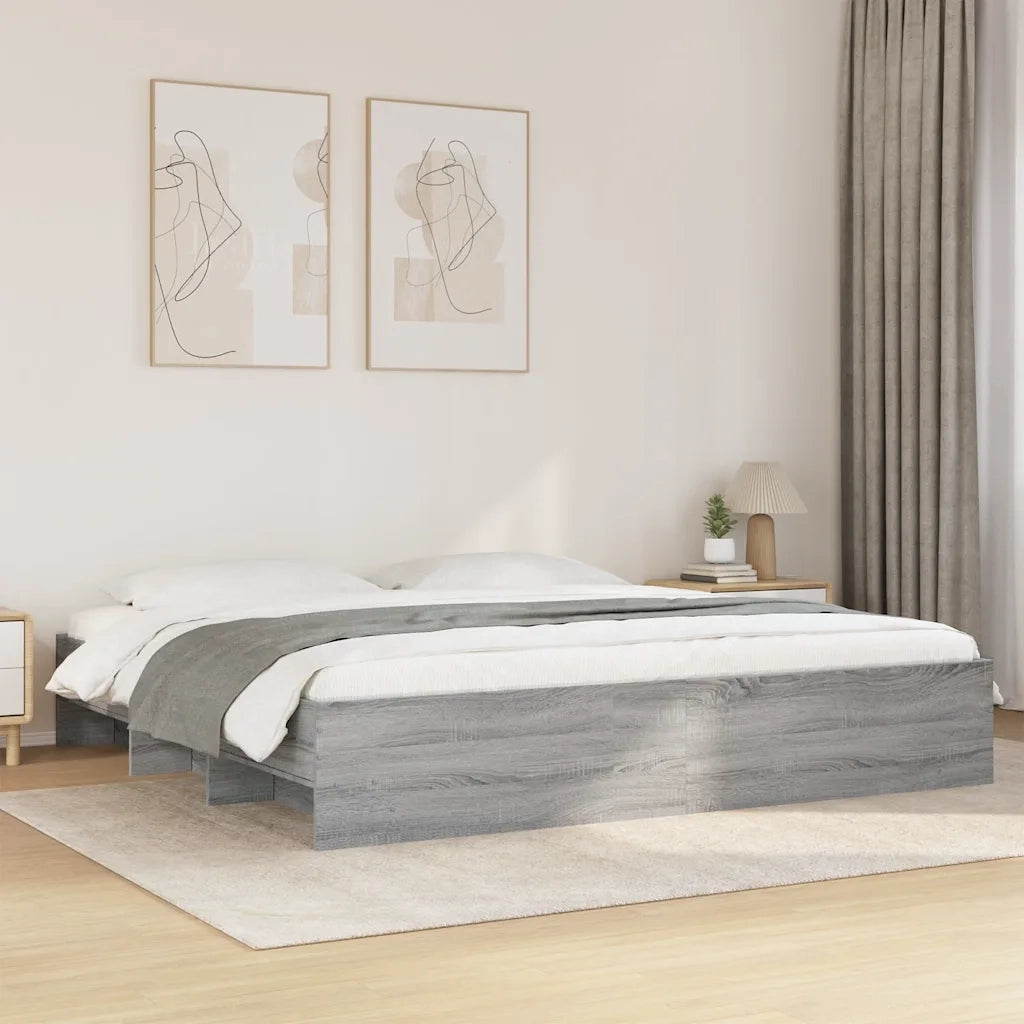 Giroletto senza Materasso Grigio Sonoma 180x200 cm Truciolato