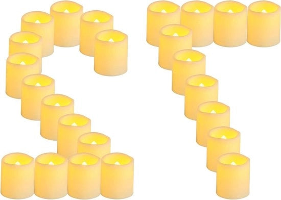 72 Pacchi di Luminarie LED Senza Fiamma - Lampadine da Terra a Batteria - Fiammelle Basse - Fiammelle per Esterno in Lotti - Candelabri Senza Fiamma - Matrimoni Halloween
