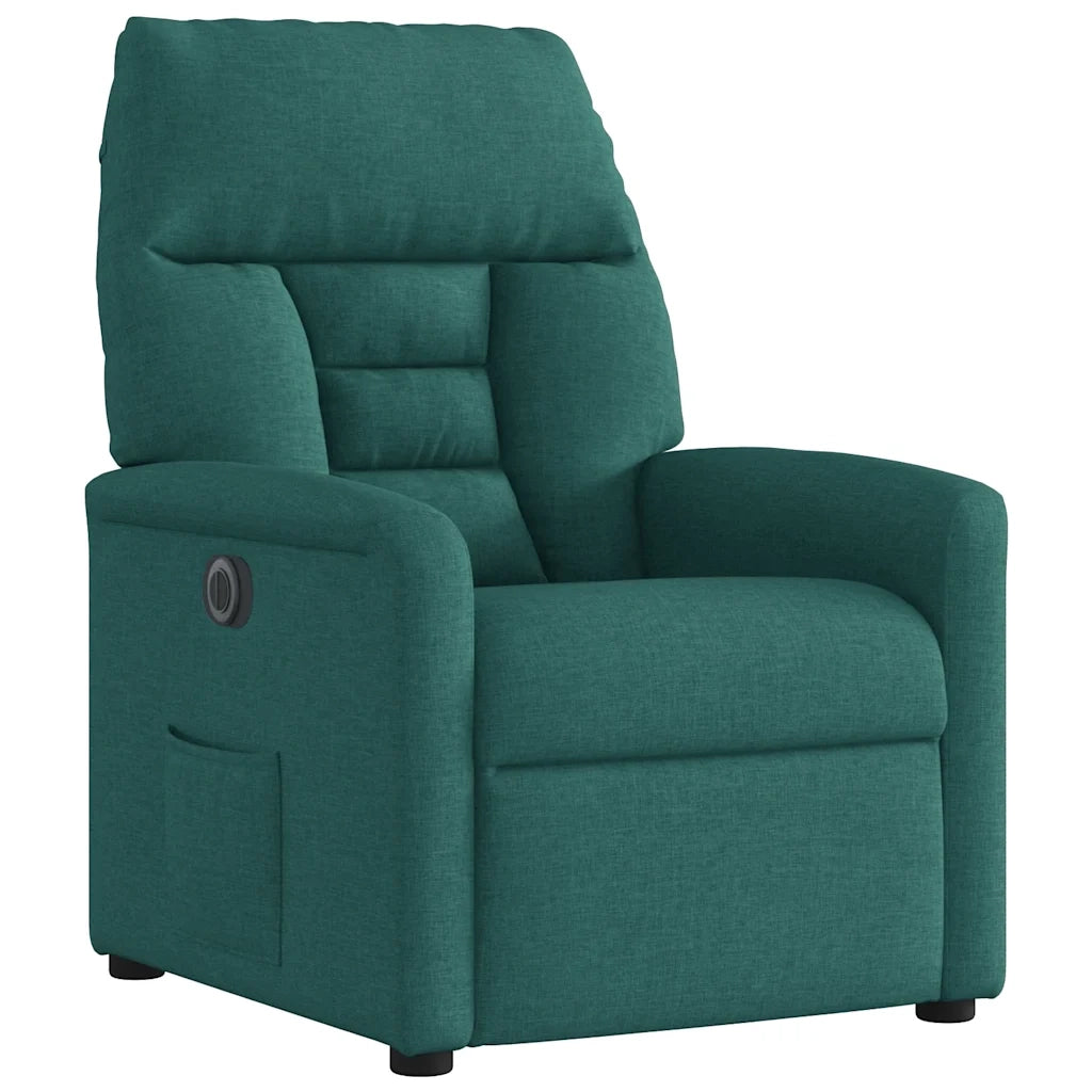 Poltrona Elettrica Reclinabile Verde Scuro in Tessuto 3303018