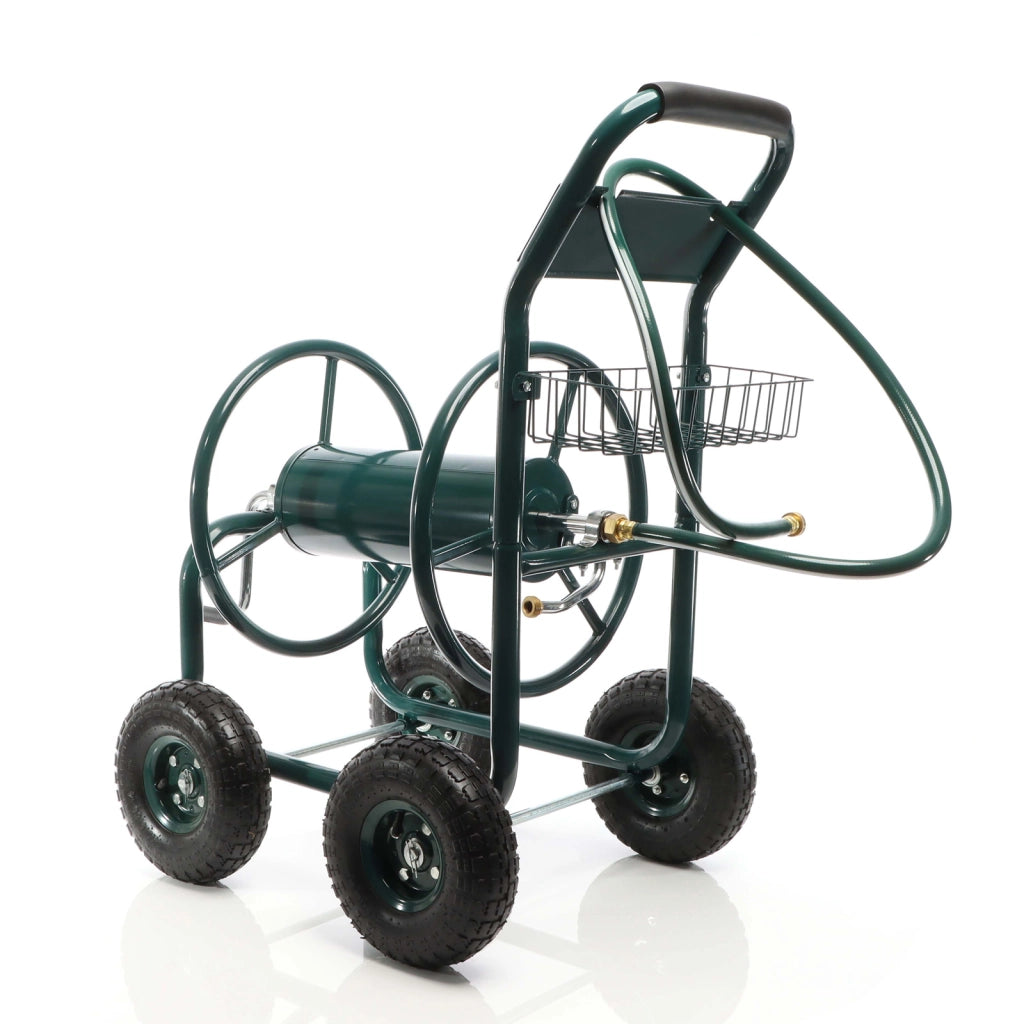 Carrello avvolgitubo da giardino con manovella e attacco per tubo, avvolgitubo, per tubi da 3/4" (19 mm) lunghi max 70m, irrigazione giardino