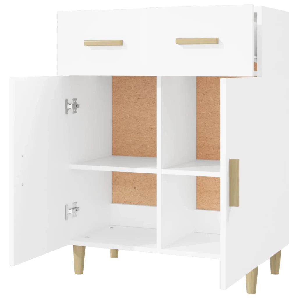 Buffet credenza cassettiera mobiletto mobile contenitore organizer per cucina soggiorno salotto 69,5 x 34 x 89 cm legno ingegnerizzato bianco 02_0030405