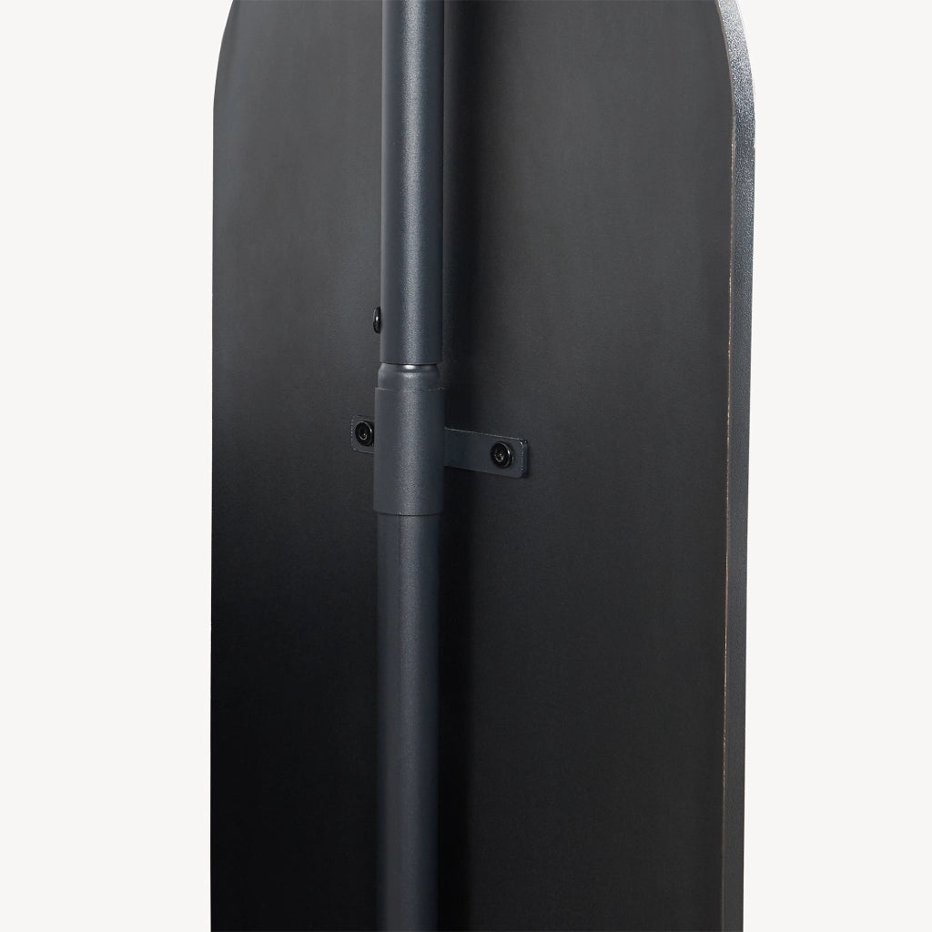 Stand Appendiabiti Vamn con Specchio Girevole 167 x 80 x 35 cm - Nero [en.casa]