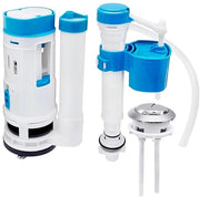 Accessori per WC a doppia funzione - Maniglia di regolazione del serbatoio WC regolabile - Materiale RVS - Accessori anti-lecco - Altezza 19-33 cm - Rotazione 360 gradi - Serbatoio WC