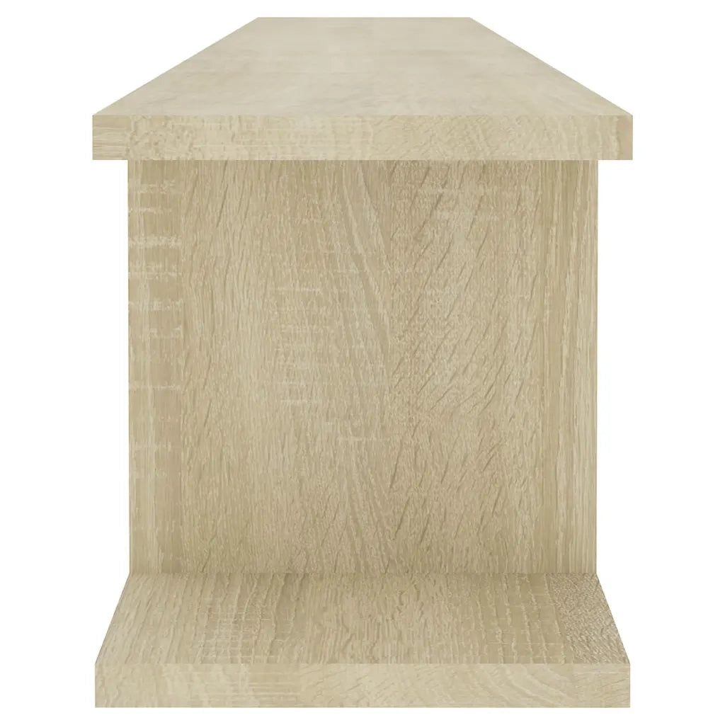 2 pz Mensole Parete | Mensola sospesa Rovere Sonoma 105x18x20cm Legno Multistrato