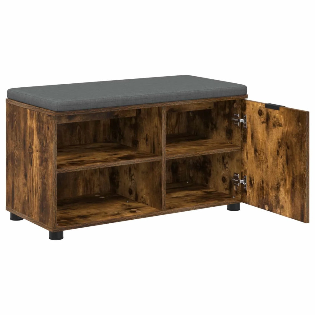 Panca per ingresso con porta Quercia Affumicata 80 x 38 x 46 cm