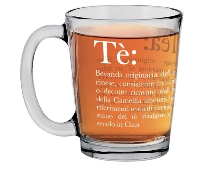 Set 6 Tazze Tazzone Latte Tè in Vetro Dictionary 310 cc Cerve