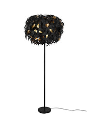 Lampada da terra LEAVY RL nero/oro 3xE14 180cm moderna