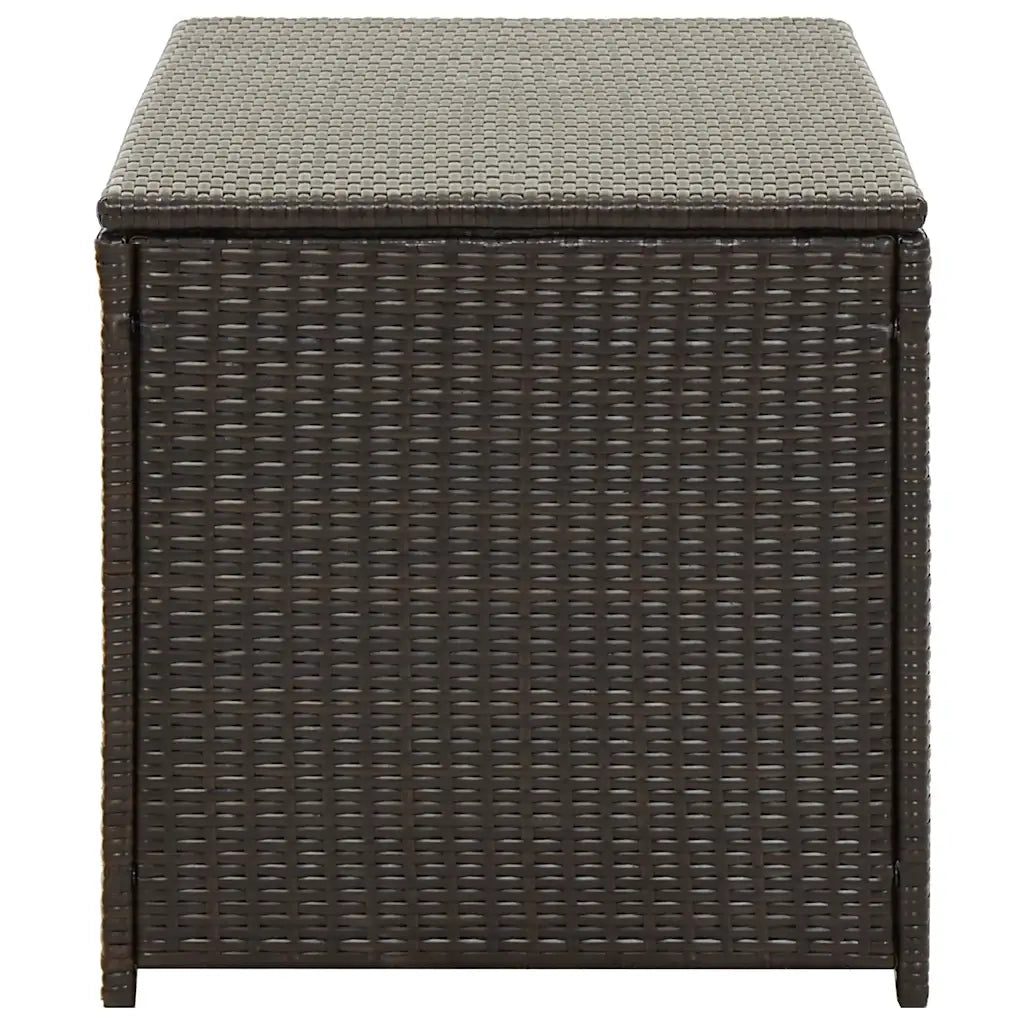 Baule da Giardino in Polyrattan 100x50x50 cm Marrone CFW4002208