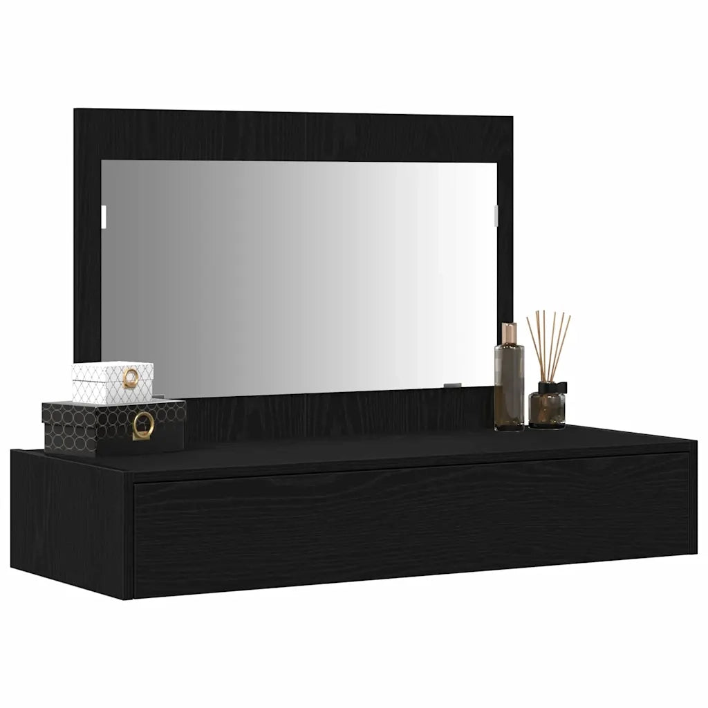 Tavolo da Trucco Nero 100 x 40 x 70 cm Legno multistrato 865209
