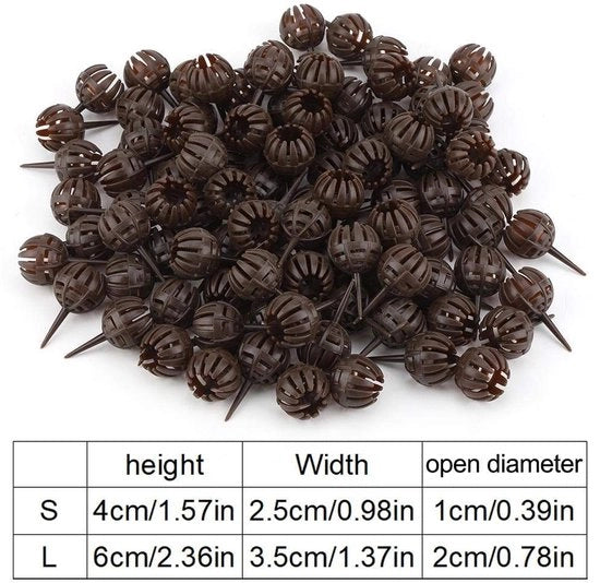 Set di concimazione bonsai da 100 - Contenitore di concime riciclabile - Scatola portatile - Sicuro e non tossico - Adatto per piante - Materiale ABS duraturo - Contenitore di concime