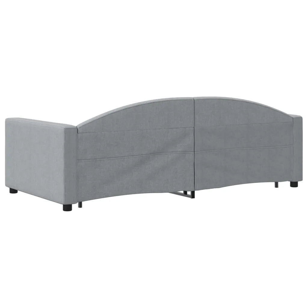Divano Letto Estraibile Cassetti-Sofa Letto-Daybed Grigio Chiaro 90x190cm Tessuto 179944