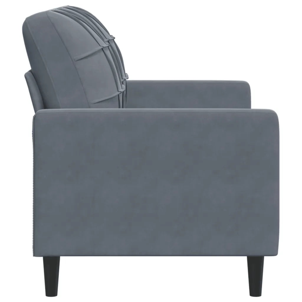 Divano a 2 Posti grigio scuro 120 cm in Velluto 4007615