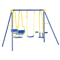 Altalena da Giardino 5 Posti con Cavallina e Gondola 270x155x195 cm