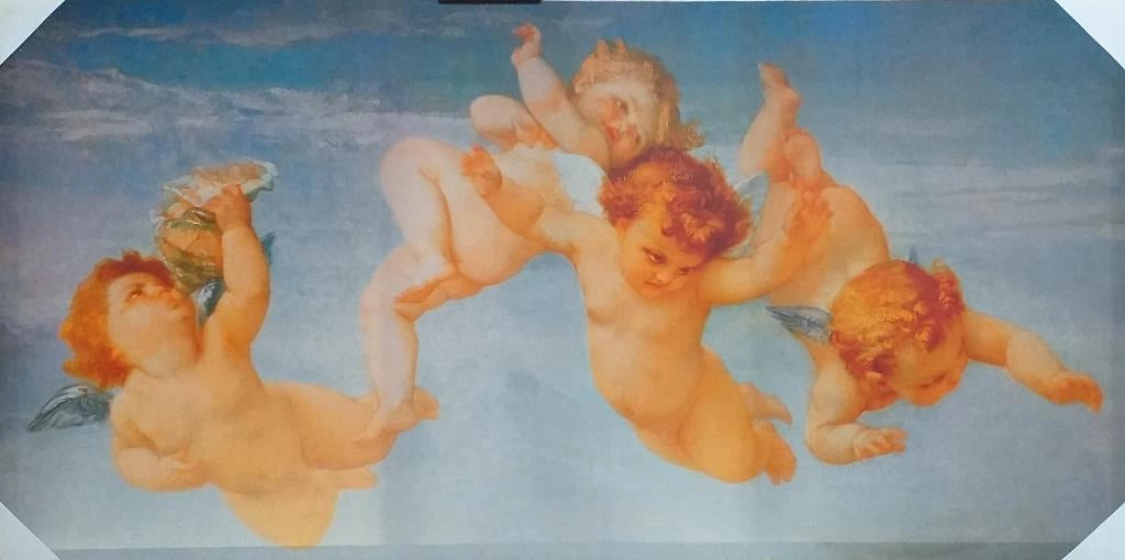 Quadro da Parete Dipinto Medio Puttini 50 x 100 cm