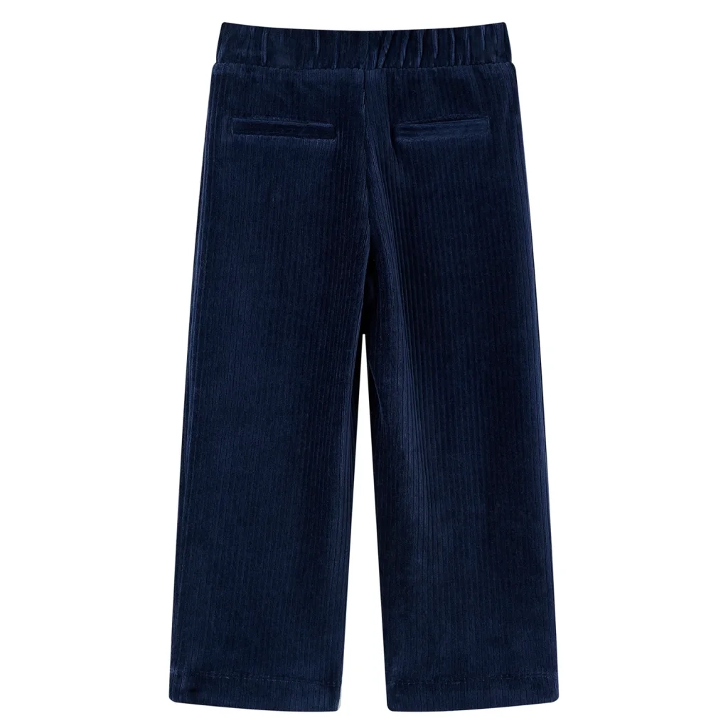 Pantaloni da Bambino in Velluto a Coste Blu Marino 92 14079