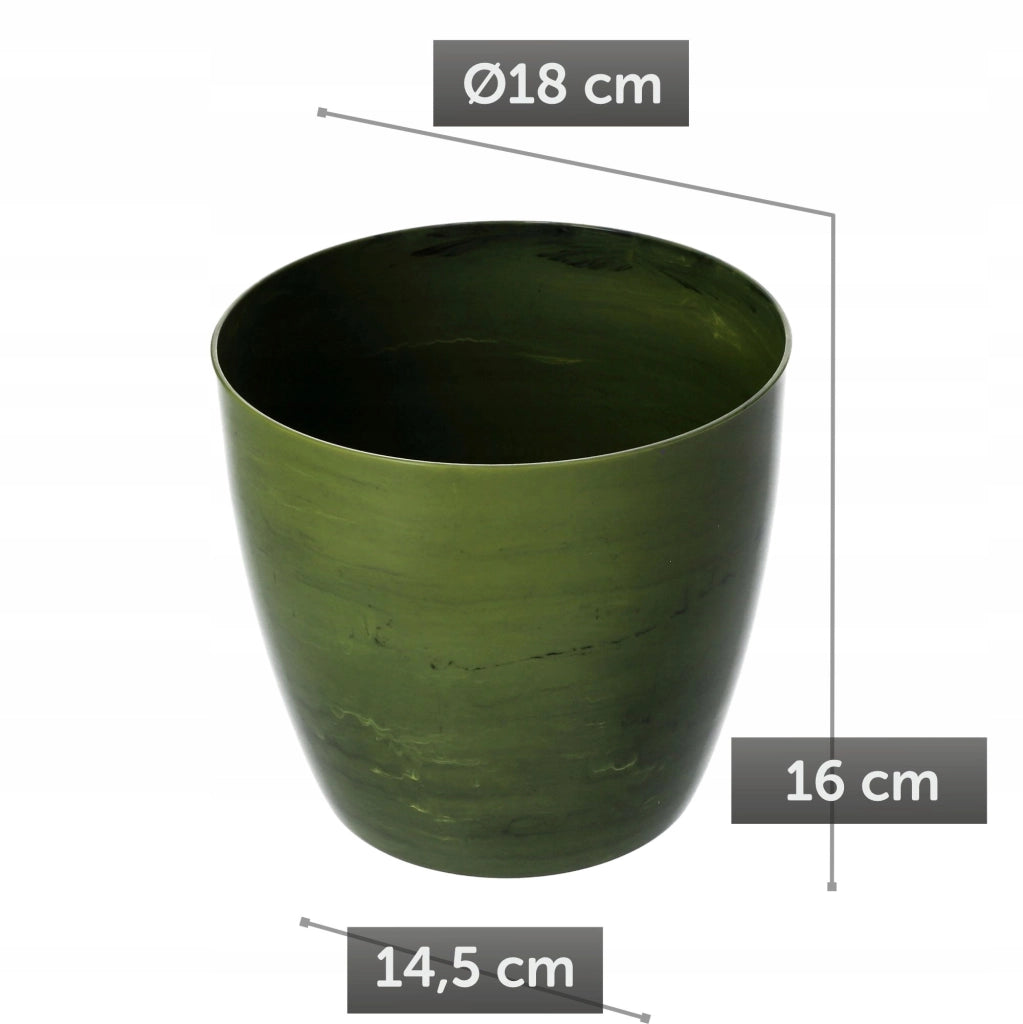 KADAX Vaso da fiori in plastica, coperchio per vaso da fiori da 18 cm, supporto per fiori in marmo verde