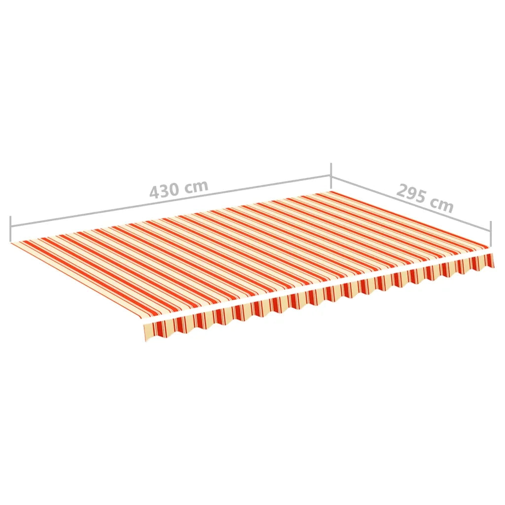 Tessuto di Ricambio per Tenda da Sole-Ricambio telo per tenda da sole Giallo e Arancio 4,5x3 m