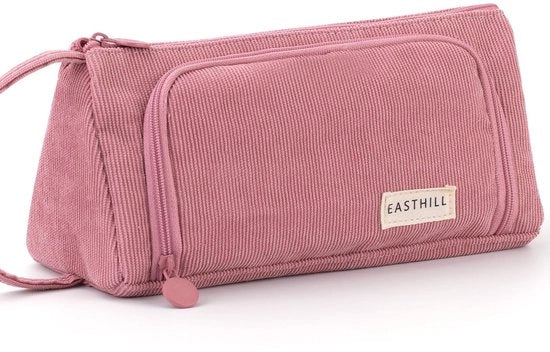 Etui con grande capacità, tasca per scrivere, borsa per ragazze, ragazzi, adulti e adolescenti, regalo - rosa