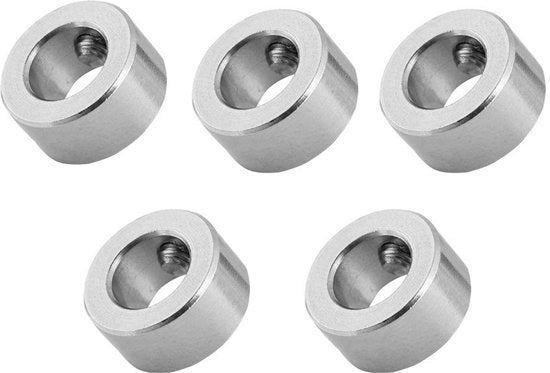 Ferrite 8 mm - Acciaio inossidabile - Anello di serraggio a vite - 5 Pezzi - Per stampante 3D - Materiale duraturo - Per bassa carico assiale - Camicia a vite