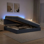 Letto con contenitore LED e materasso Grigio Scuro 200 x 200 cm 3459331