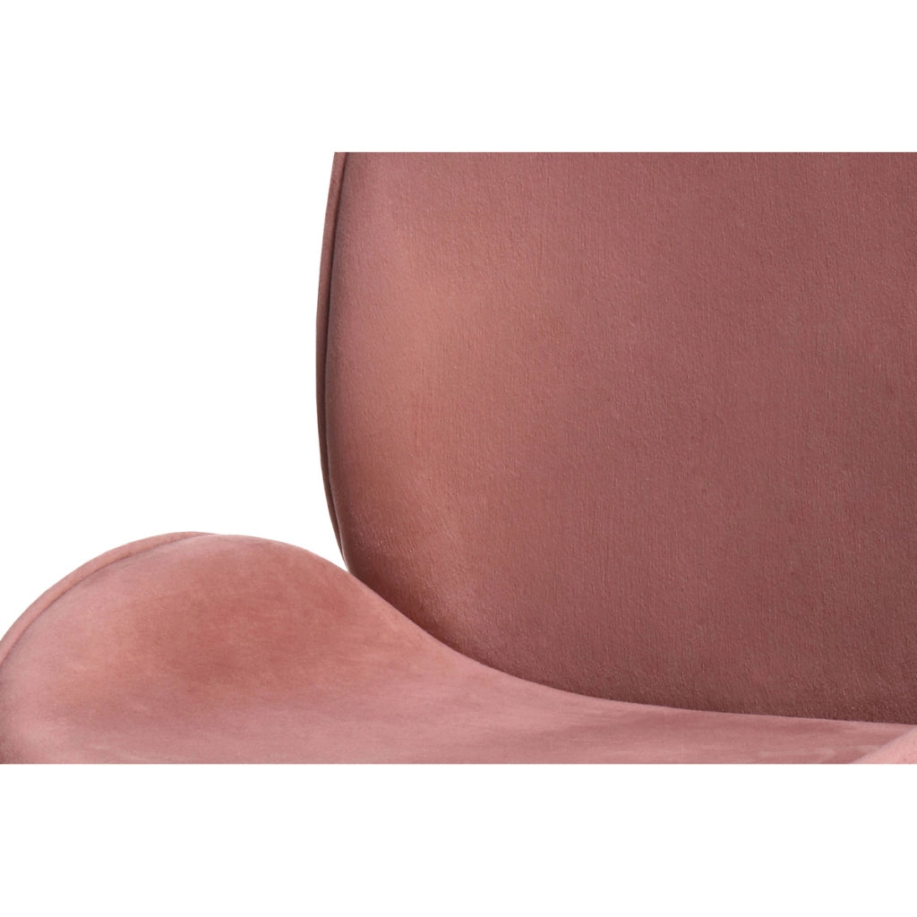 Set di 2 sedie Charlize in velluto rosa antico e ottone