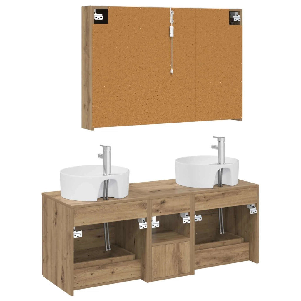 Set di mobili per il bagno 4 pcs Rovere Artigianale 3406910