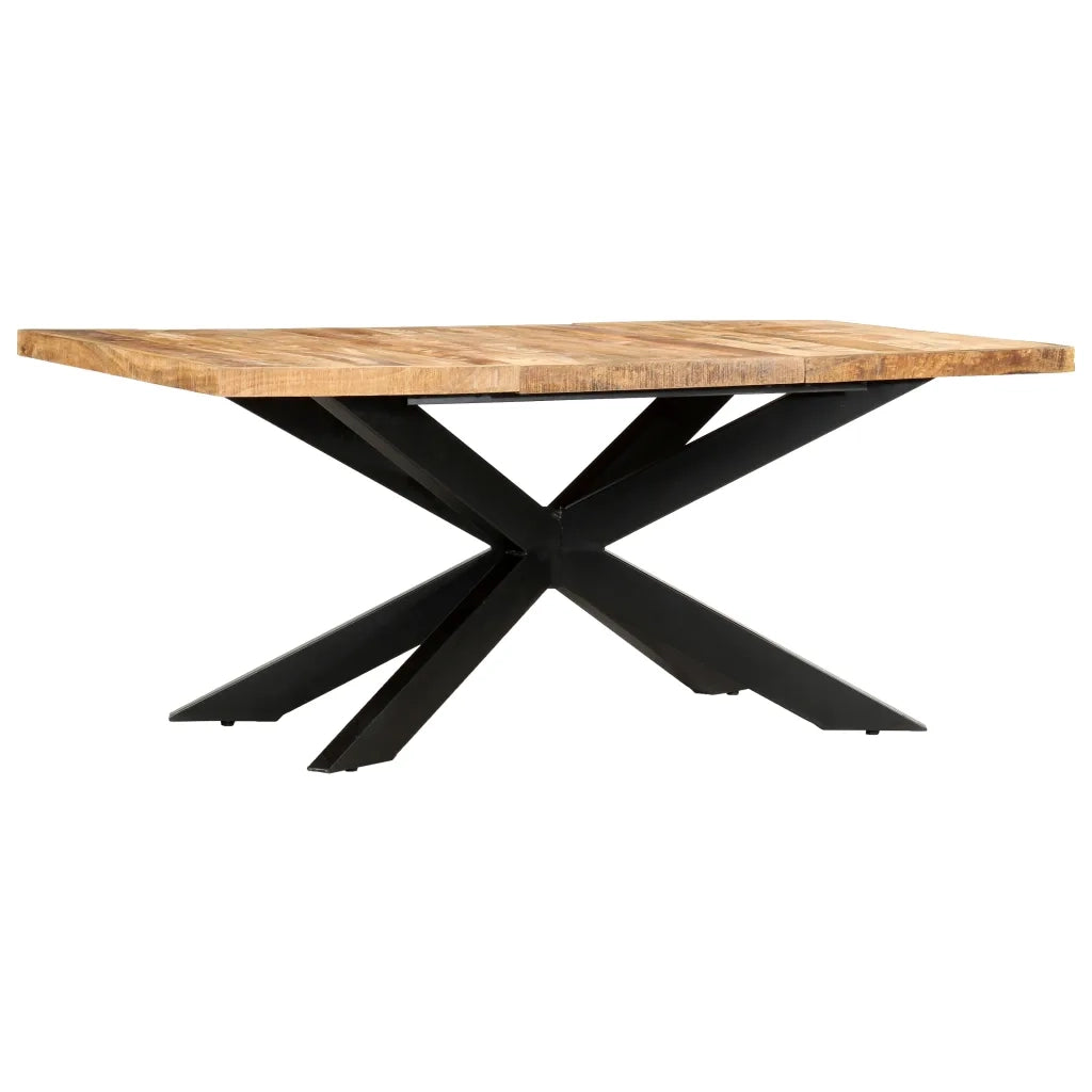 Tavolo da Pranzo 180x90x76 cm in Legno Massello di Mango Grezzo 285963