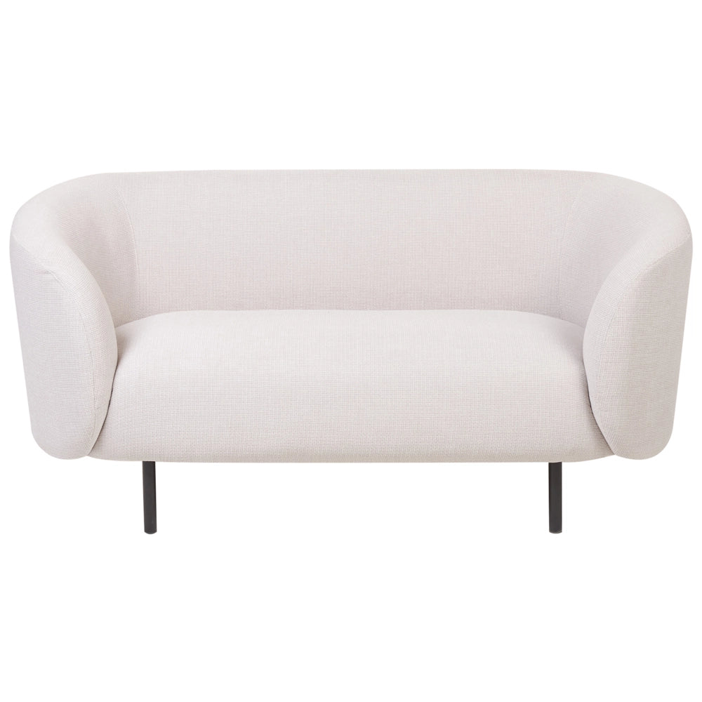 Set divano e poltrona in poliestere beige e nero con gambe dorate stile glamour retrò soggiorno
