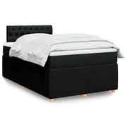Giroletto a Molle con Materasso Nero 120x200 cm in Tessuto