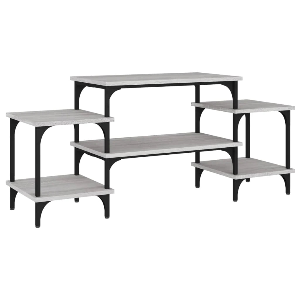 Mobile TV multimediale mensola TV credenza TV sala da pranzo soggiorno camera da letto Sonoma 117 x 35 x 52 cm legno ingegnerizzato grigio 02_0028375