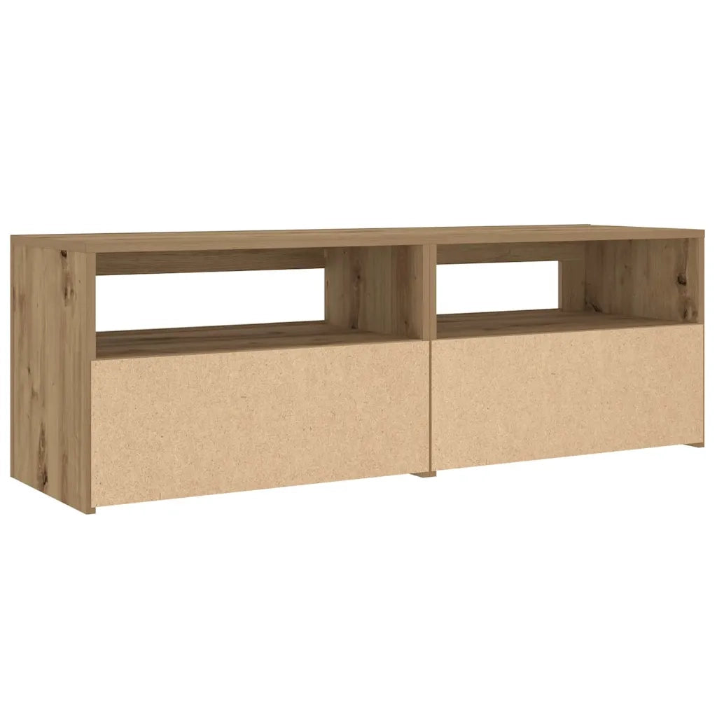 vidaXL Comodini 2 pz con Luci LED Rovere Artigianale 60x35x40 cm