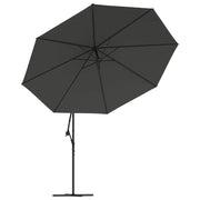 Ombrellone mobile da giardino con portafuoco e palo in metallo 350 cm antracite 02_0008653