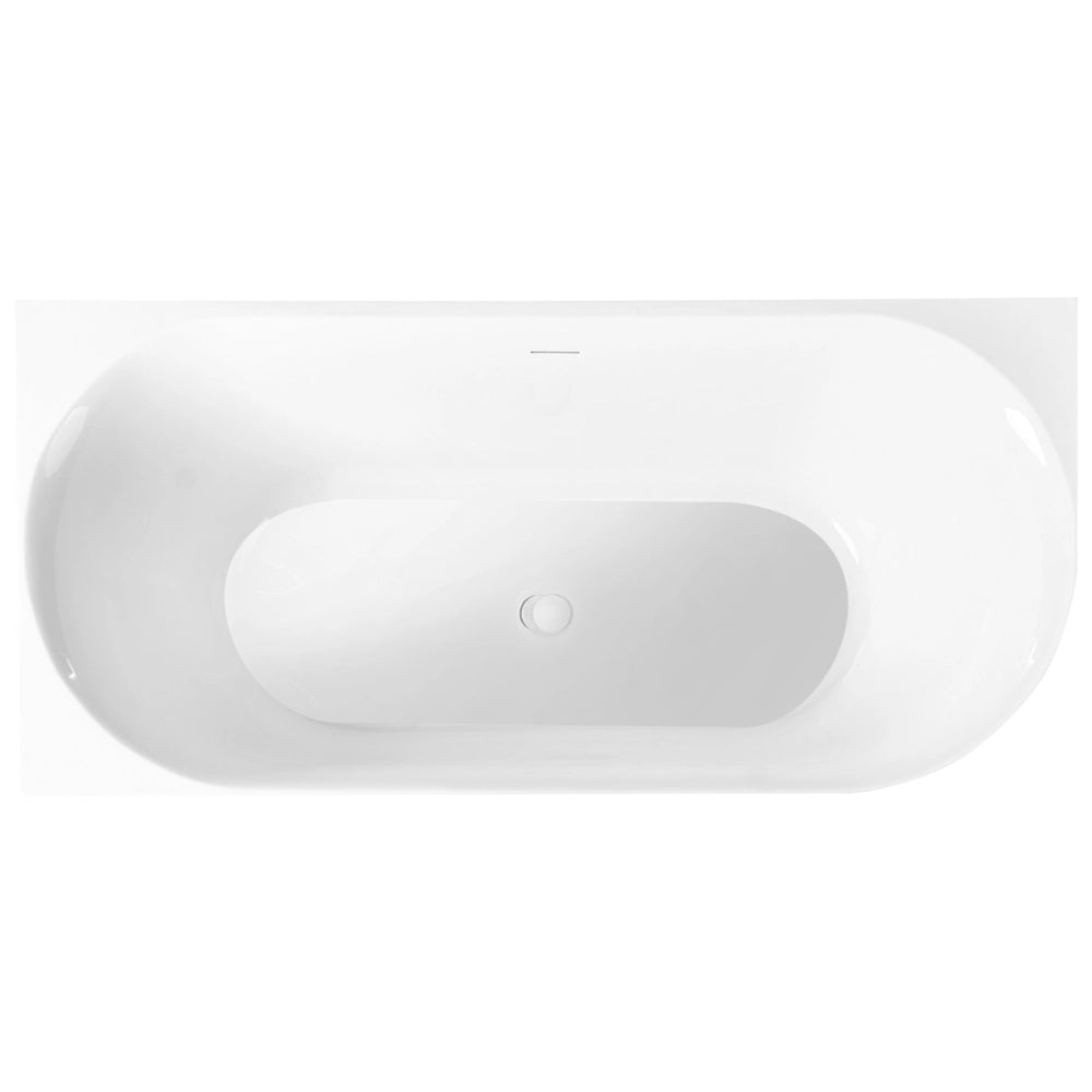 Vasca da bagno angolare 170 x 79 cm bianco opaco in stile moderno lato destro
