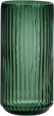 Vaso a Vaso con Tessitura Verde in Vetro - Decorazione Rustica Moderna - Vaso per Plinthus, Camino e Tavolo d'ingresso