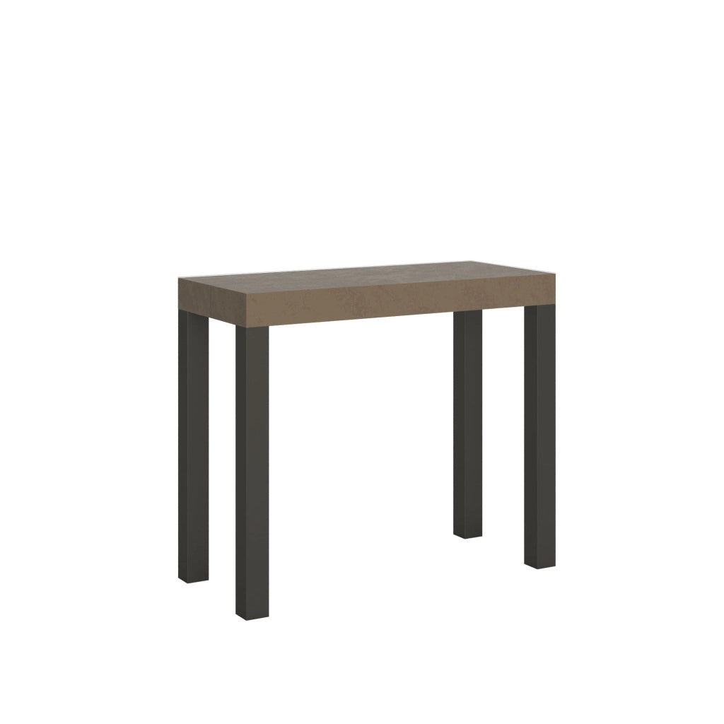 Consolle Allungabile 90-300x40x77 cm Everyday Tortora Telaio Antracite
