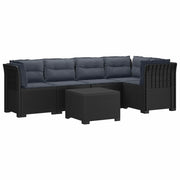 Divano da Giardino 5 Posti con Cuscini Stile Rattan PP 3444089