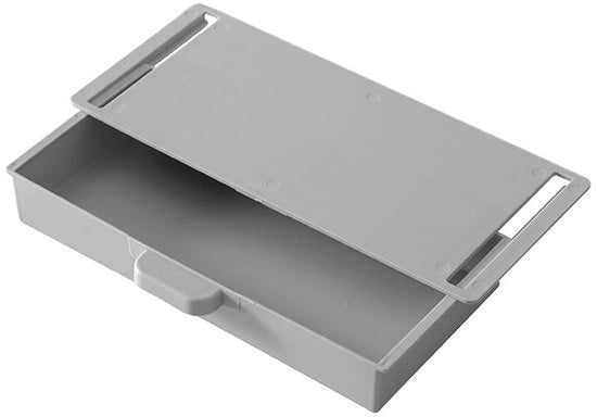 Organizzatore di carrello - Sotto il bureau - In ABS - Scatola di archiviazione autoadesiva - Ufficio/Casa - 23,5x10,5x3,5cm - Sostenibile