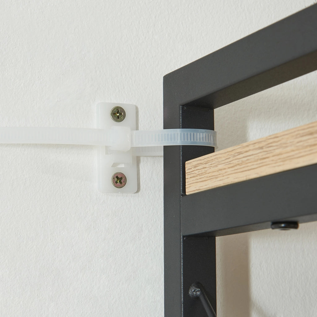 Libreria Skørping a 5 Ripiani Scaffale da Terra 160 x 65 x 30 cm - Nero / Effetto Rovere [en.casa]