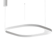 Lampada a Sospensione CRISEIDE S/1G Q Quadrata LED 80W 5300lm 3000K dimmerabile alluminio Bianco satinato - Gealuce