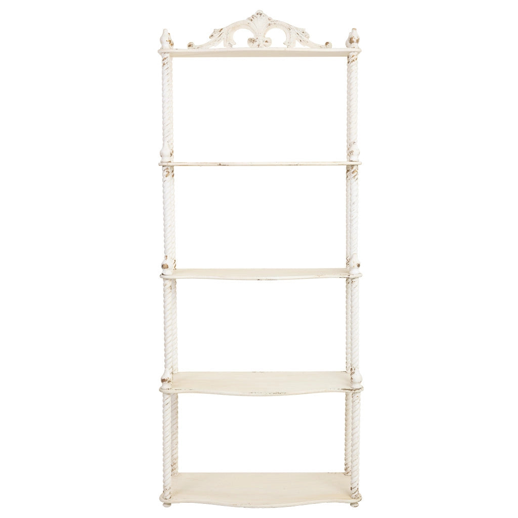 Scaffale in legno, finitura invecchiata 78,5x39,5x193,5h cm