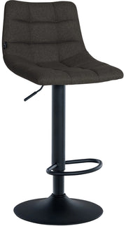 Sgabello Jerry in tessuto grigio scuro,nero