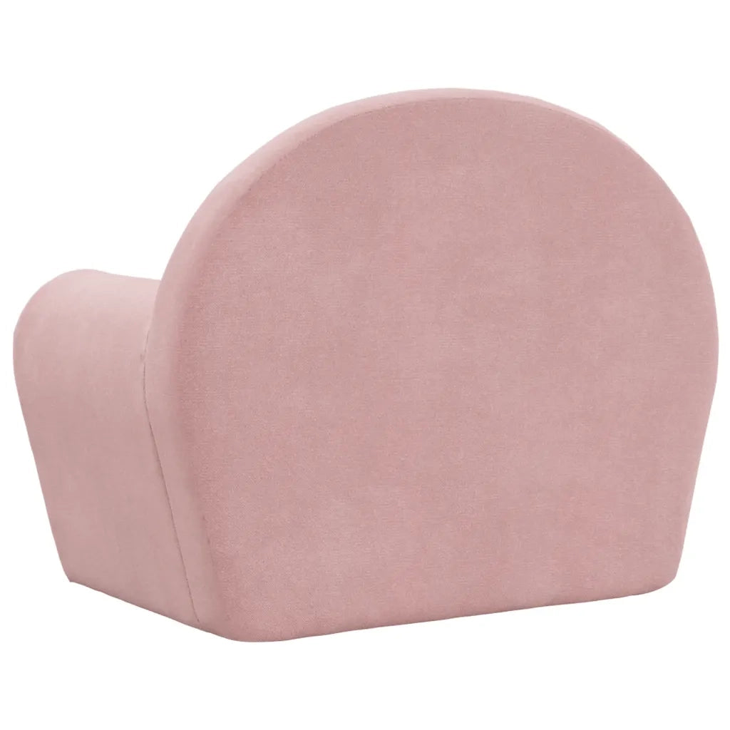 Divano per Bambini-Sofa-Divanetto rosa in morbido peluche 643387