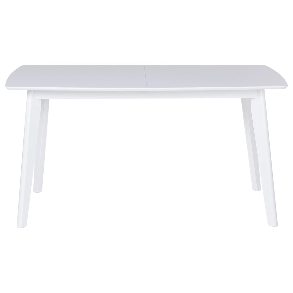 Tavolo da pranzo con gambe in legno bianco 150 - 195 x 90 cm in stile scandinavo rettangolare