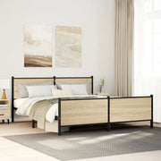 Giroletto senza Materaso in Metallo Rovere Sonoma 183x213 cm 3301365