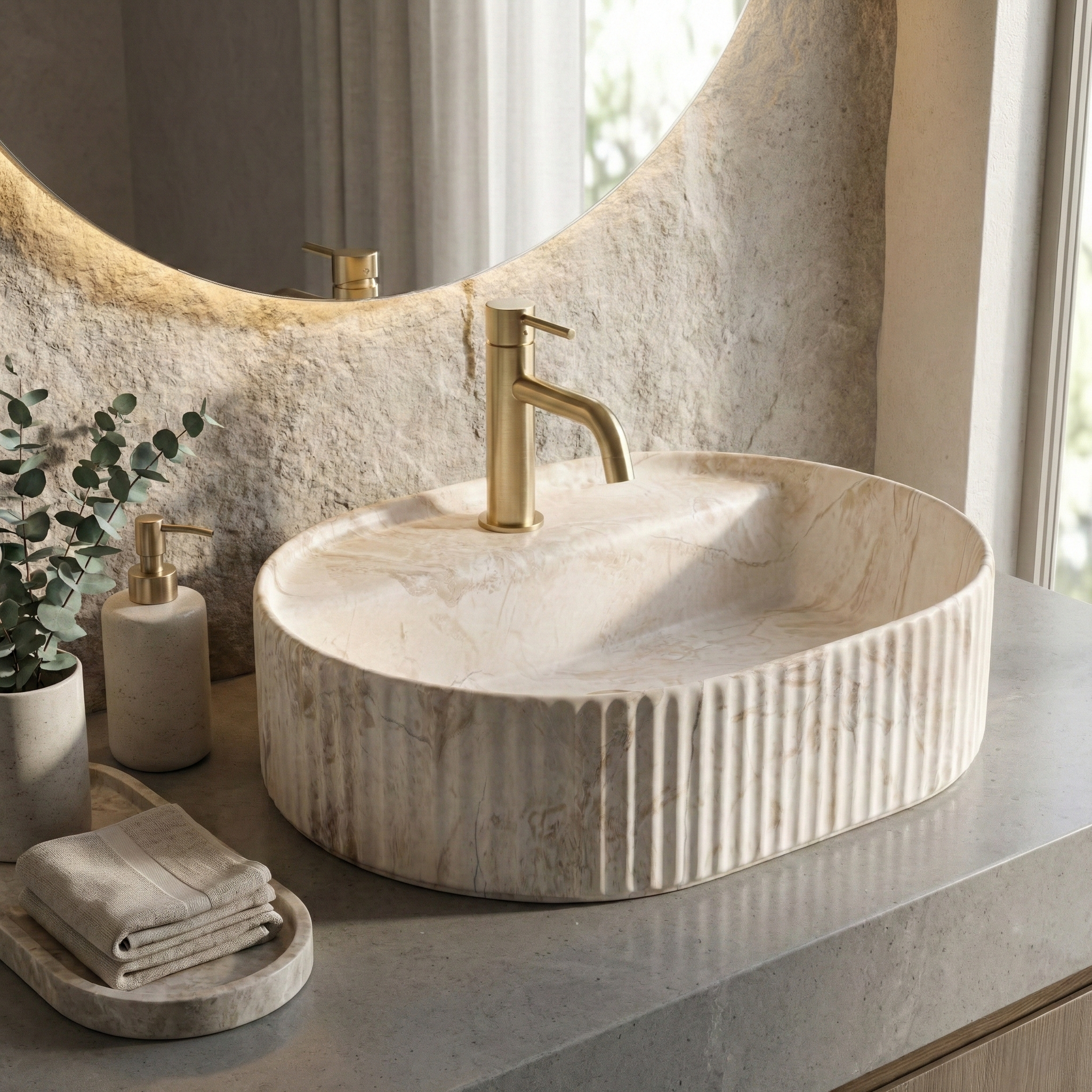 Lavabo Da Appoggio Rea Marcela 50 Saturn